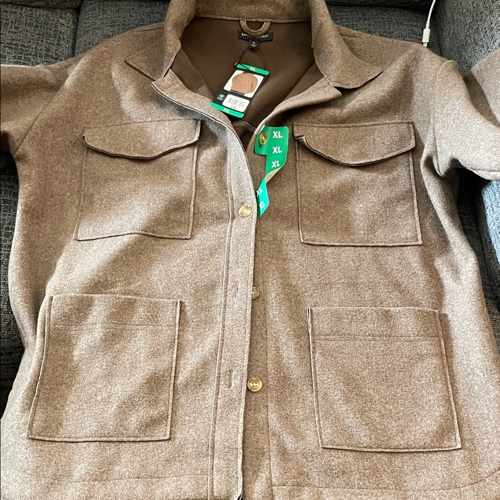 Banana Republic Tan Wool Shirt Jacket - Picture 4 of 7